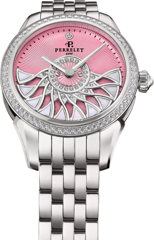 Perrelet,Cleopatra 36.50mm,36.50mm,Titanium,Pink,Automatic,42hours,In-house Caliber,A2072,A2072/3