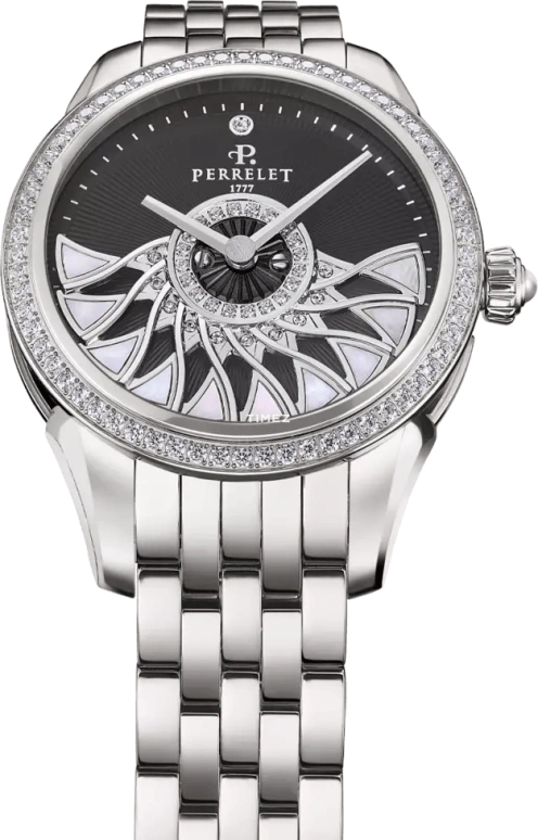 Perrelet,Cleopatra 36.50mm,36.50mm,Titanium,Black,Automatic,42hours,In-house Caliber,A2072,A2072/5