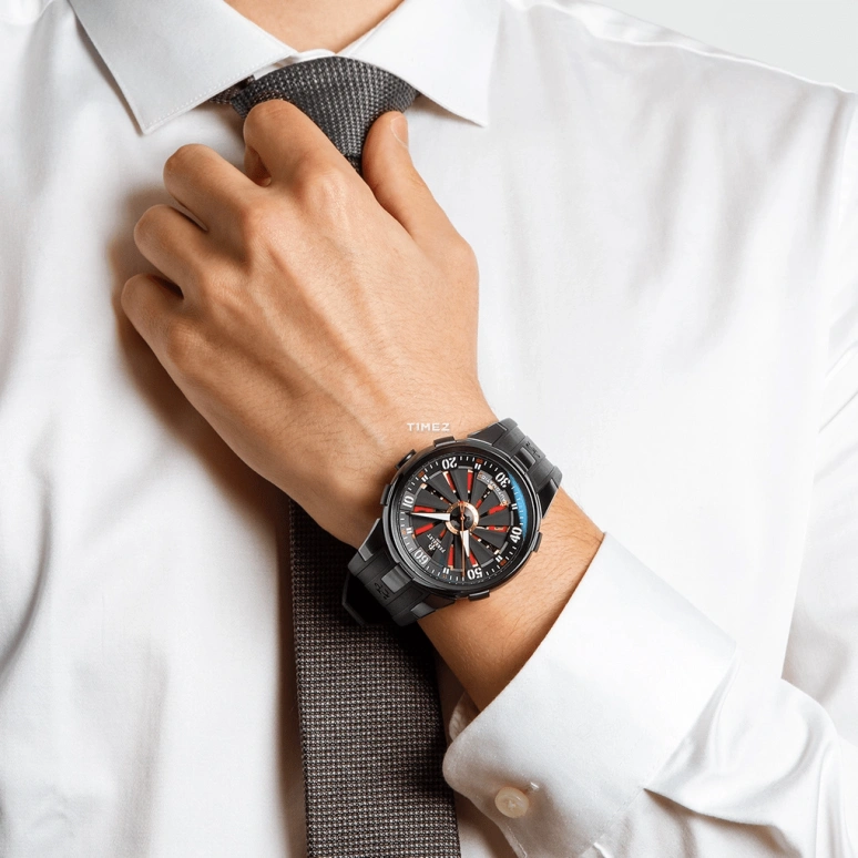 Perrelet,Turbine 48mm,48mm,Stainless Steel,Red,Dual,Automatic,42hours,In-house Caliber,A1051,A1051/A