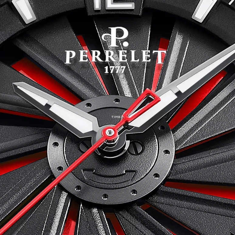 Perrelet,Turbine 41mm,41mm,Titanium,Black,Red,Automatic,42hours,In-house Caliber,A4066,A4066/1