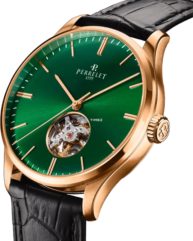 Perrelet,Weekend 39mm,39mm,Stainless Steel,Green,Automatic,42hours,In-house Caliber,A1303,A1303/4