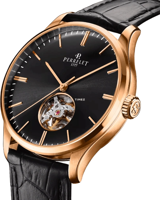 Perrelet,Weekend 39mm,39mm,Stainless Steel,Black,Automatic,42hours,In-house Caliber,A1303,A1303/3