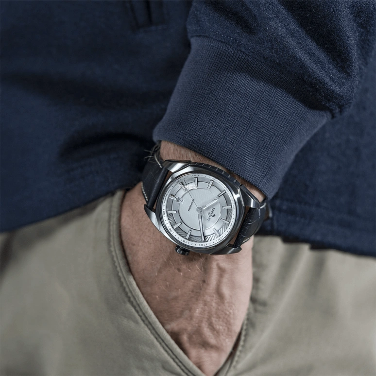 Perrelet,Lab Peripheral 42mm,42mm,Stainless Steel,Silver,Automatic,Day,42hours,A1102,A1102/2