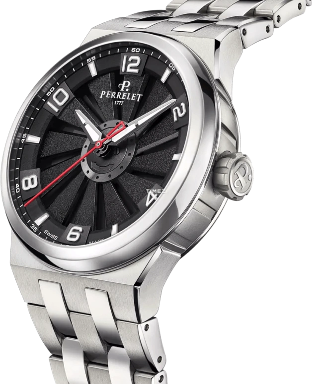 Perrelet,Turbine 41mm,41mm,Titanium,Black,Automatic,42hours,In-house Caliber,A4066,A4066/4