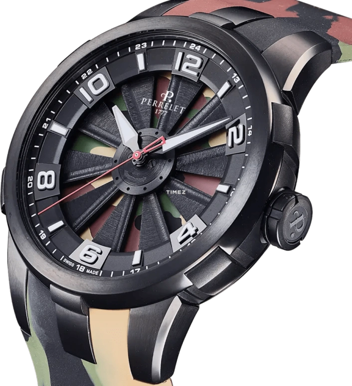Perrelet,Turbine 44mm,44mm,Stainless Steel,Multi-Color,Automatic,42hours,In-house Caliber,A1400,A1400/1