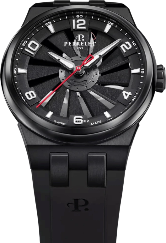 Perrelet,Turbine 41mm,41mm,Titanium,Black,Automatic,42hours,In-house Caliber,A4071,A4071/4