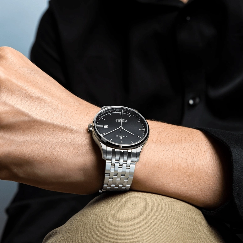 Perrelet,Weekend 39mm,39mm,Stainless Steel,Black,Automatic,Day,42hours,A1300,A1300/5