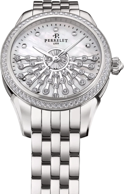 Perrelet,Joséphine 36.50mm,36.50mm,Titanium,White,Automatic,42hours,In-house Caliber,A2072,A2072/A