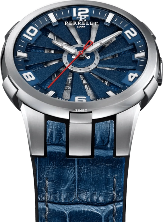 Perrelet,Turbine 46mm,46mm,Stainless Steel,Blue,Automatic,42hours,In-house Caliber,A1092,A1092/S1