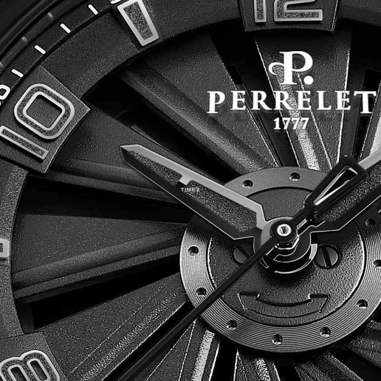 Perrelet,Turbine 41mm,41mm,Titanium,Black,Automatic,42hours,In-house Caliber,A4067,A4067/6
