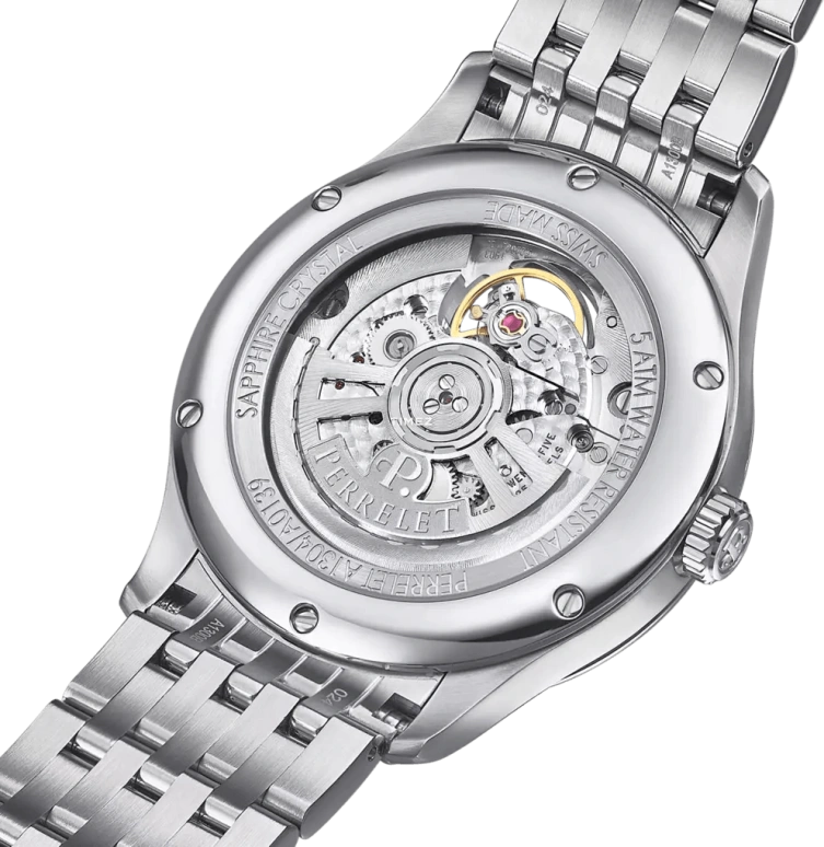 Perrelet,Weekend 39mm,39mm,Stainless Steel,Black,Automatic,42hours,In-house Caliber,A1302,A1302/6