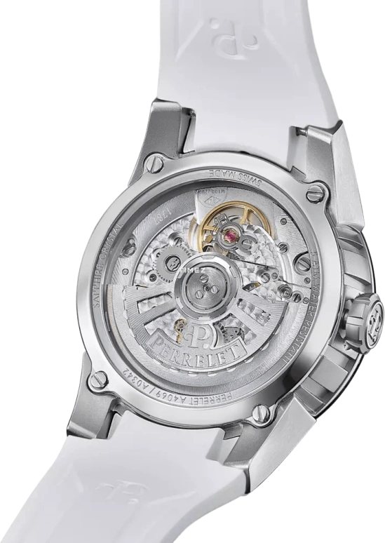 Perrelet,Turbine 37mm,37mm,Stainless Steel,White,Automatic,42hours,In-house Caliber,A4069,A4069/A