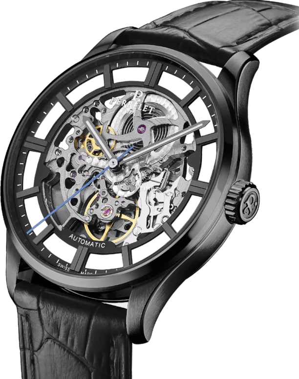 Perrelet,Weekend Skeleton 39.50mm,39.50mm,Stainless Steel,Silver,Automatic,42hours,In-house Caliber,A1306,A1306/1