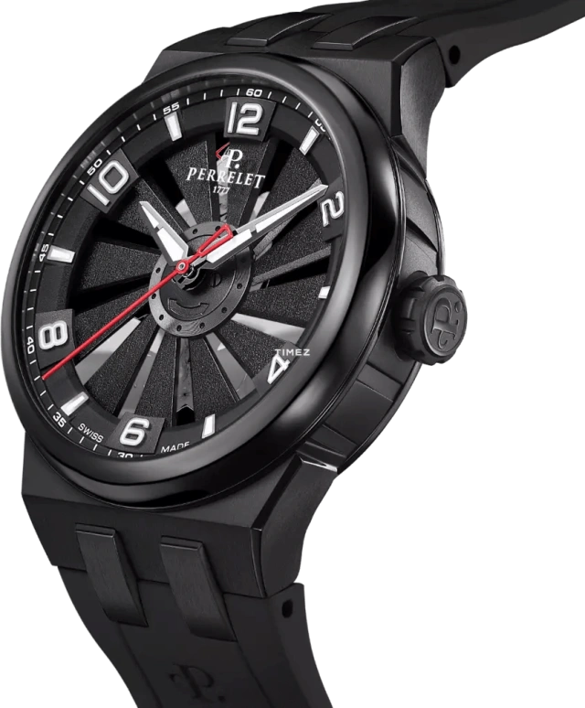 Perrelet,Turbine 41mm,41mm,Titanium,Black,Automatic,42hours,In-house Caliber,A4071,A4071/4
