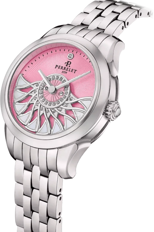 Perrelet,Cleopatra 36.50mm,36.50mm,Titanium,Pink,Automatic,42hours,In-house Caliber,A2071,A2071/3