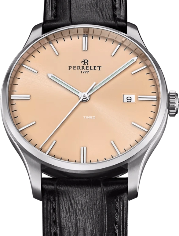 Perrelet,Weekend 39mm,39mm,Stainless Steel,Salmon,Automatic,Day,42hours,A1300,A1300/G