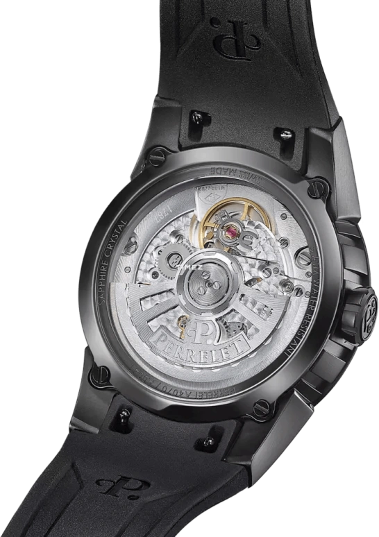 Perrelet,Turbine 37mm,37mm,Stainless Steel,Black,Automatic,42hours,In-house Caliber,A4070,A4070/A