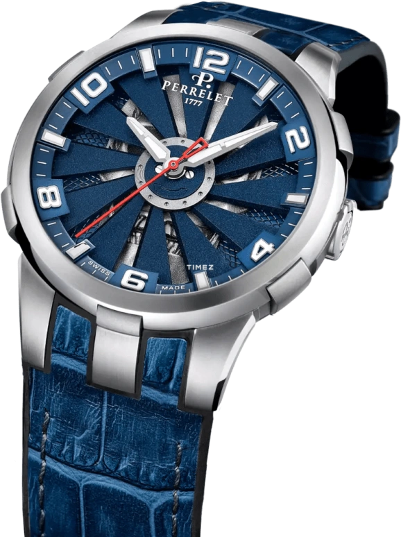 Perrelet,Turbine 46mm,46mm,Stainless Steel,Blue,Automatic,42hours,In-house Caliber,A1092,A1092/S1