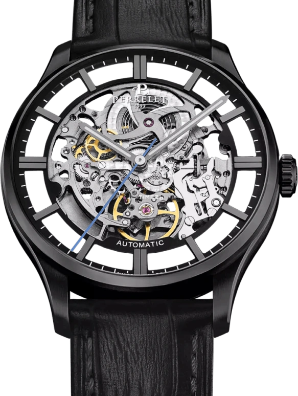 Perrelet,Weekend Skeleton 39.50mm,39.50mm,Stainless Steel,Silver,Automatic,42hours,In-house Caliber,A1306,A1306/1