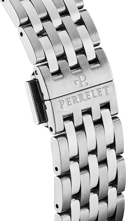 Perrelet,Weekend 39mm,39mm,Stainless Steel,Ice Blue,Automatic,Day,Dule Time,GMT,A1304,A1304/9