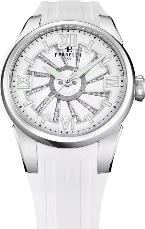 Perrelet,Turbine 37mm,37mm,Stainless Steel,White,Automatic,42hours,In-house Caliber,A4069,A4069/A
