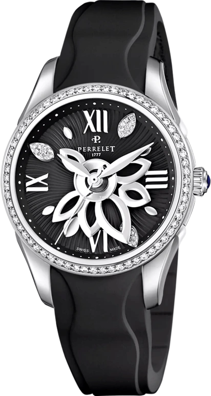 Perrelet,Time Road 36.80mm,36.80mm,Stainless Steel,Black,Automatic,Sapphire,Crystal Glass,Round,A2066,A2066/B