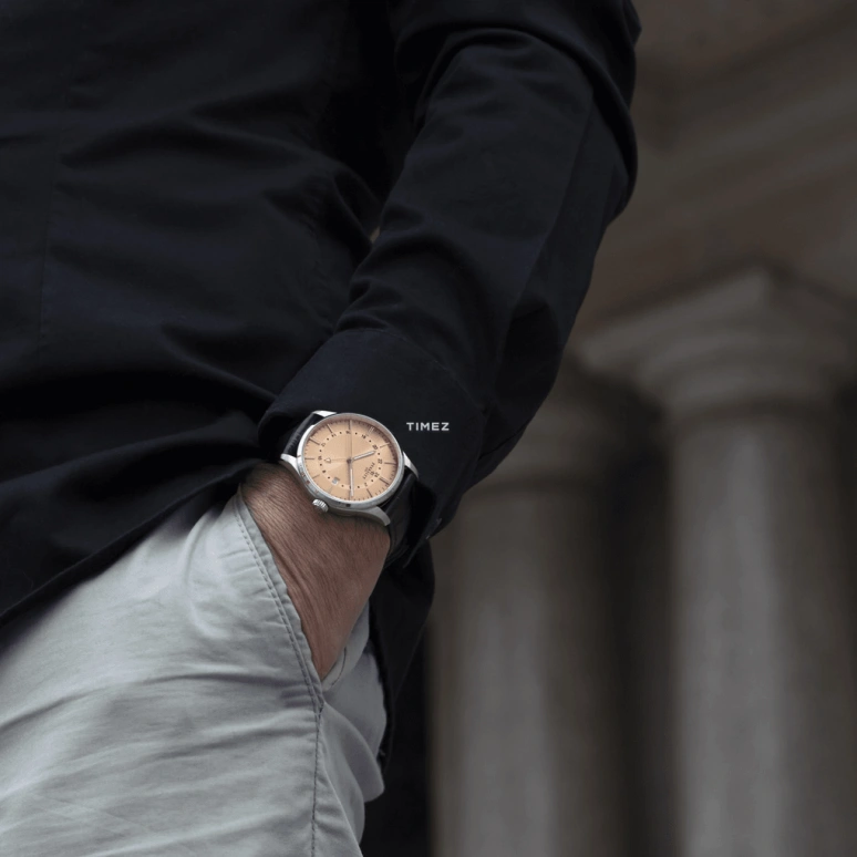 Perrelet,Weekend 39mm,39mm,Stainless Steel,Salmon,Automatic,Day,Dule Time,GMT,A1304,A1304/E