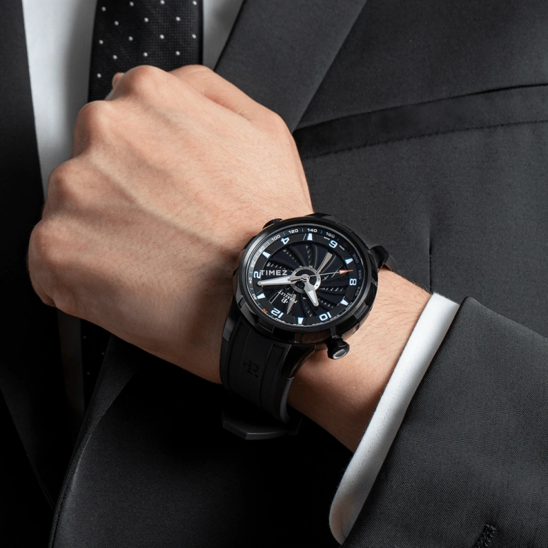 Perrelet,Turbine 47mm,47mm,Stainless Steel,Black,Automatic,42hours,In-house Caliber,A1088,A1088/4