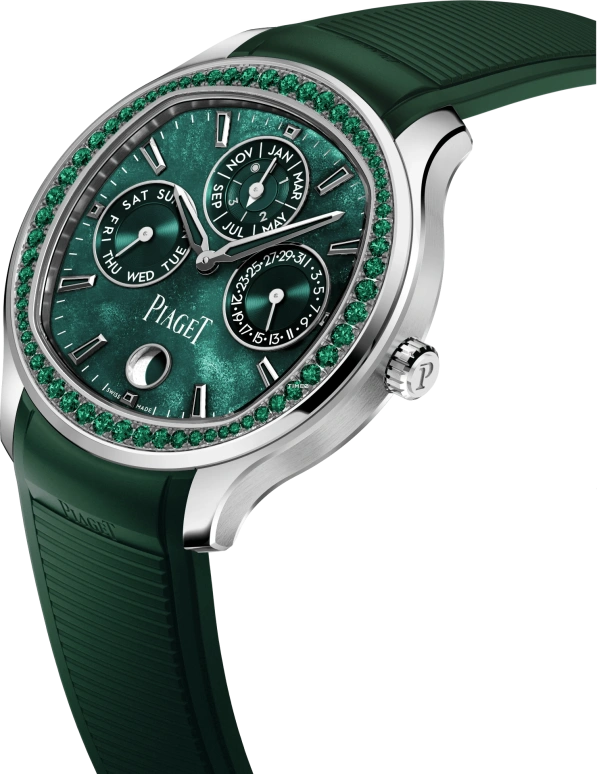 Piaget,Polo 42mm,42mm,White Gold,Green,Automatic,Moonphase,Perpetual Calendar,Month,Date,42hours,In-house Caliber,G0A49007