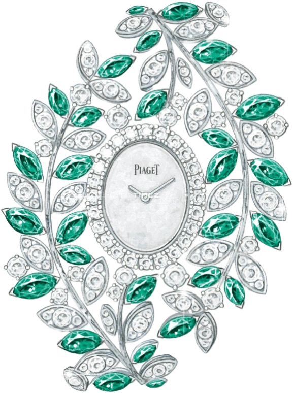 Piaget,High Jewellery 0mm,0mm,White Gold,White,Quartz,In-house Caliber,Sapphire,Crystal Glass,G0A41271