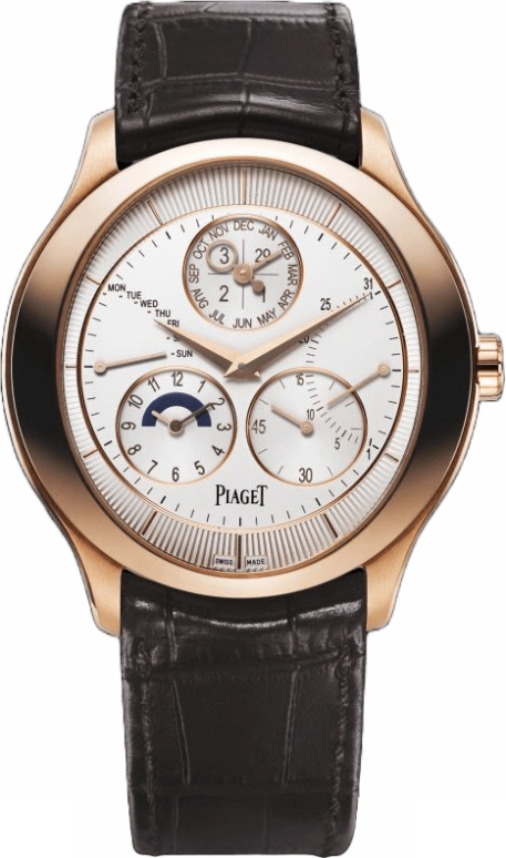 Piaget,Gouverneur 43mm,43mm,Pink Gold,Silver,Automatic,Perpetual Calendar,Month,Date,Day,81hours,In-house Caliber,G0A40018