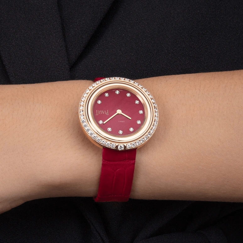 Piaget,Possession 29mm,29mm,Rose Gold,Red,In-house Caliber,Sapphire,Crystal Glass,G0A44086