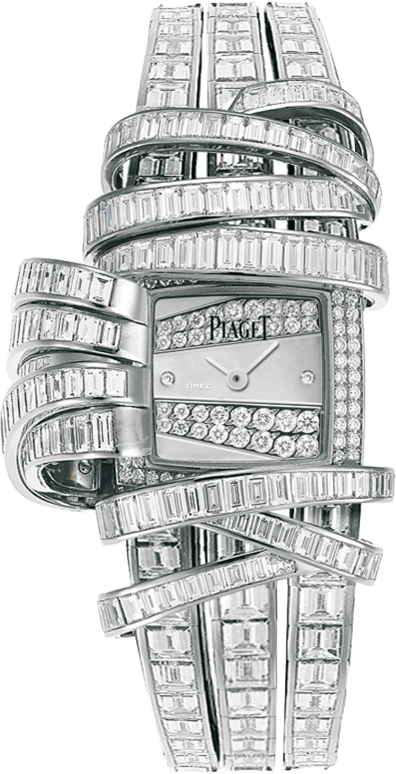 Piaget,High Jewellery 31x47mm,31x47mm,White Gold,Silver,In-house Caliber,Sapphire,Crystal Glass,Setting,Diamonds,G0A34132