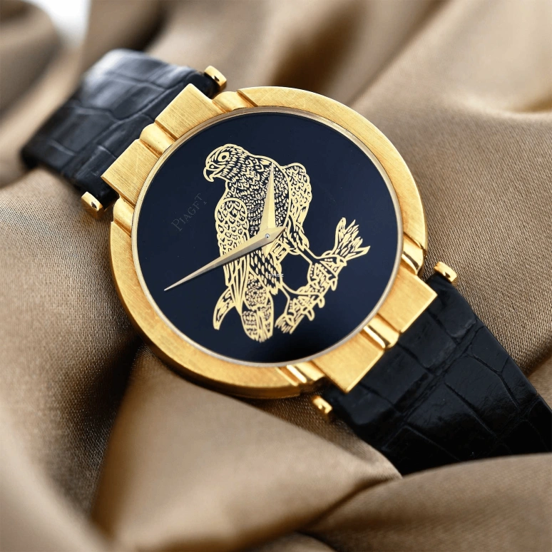 Piaget,Polo 31mm,31mm,Yellow Gold,Black,Quartz,Sapphire,Crystal Glass,Round,7673
