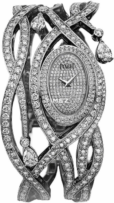 Piaget,High Jewellery 20x28mm,20x28mm,White Gold,In-house Caliber,Sapphire,Crystal Glass,Setting,Diamonds,G0A35173