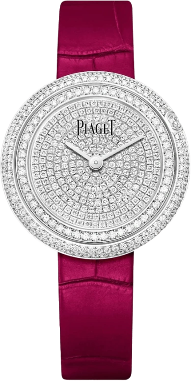 Piaget,Possession 34mm,34mm,White Gold,Silver,Quartz,In-house Caliber,Sapphire,Crystal Glass,G0A44099