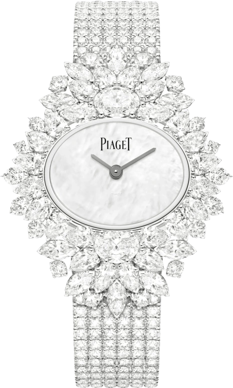 Piaget,High Jewellery 0mm,0mm,White Gold,White,Quartz,In-house Caliber,Sapphire,Crystal Glass,G0A44162