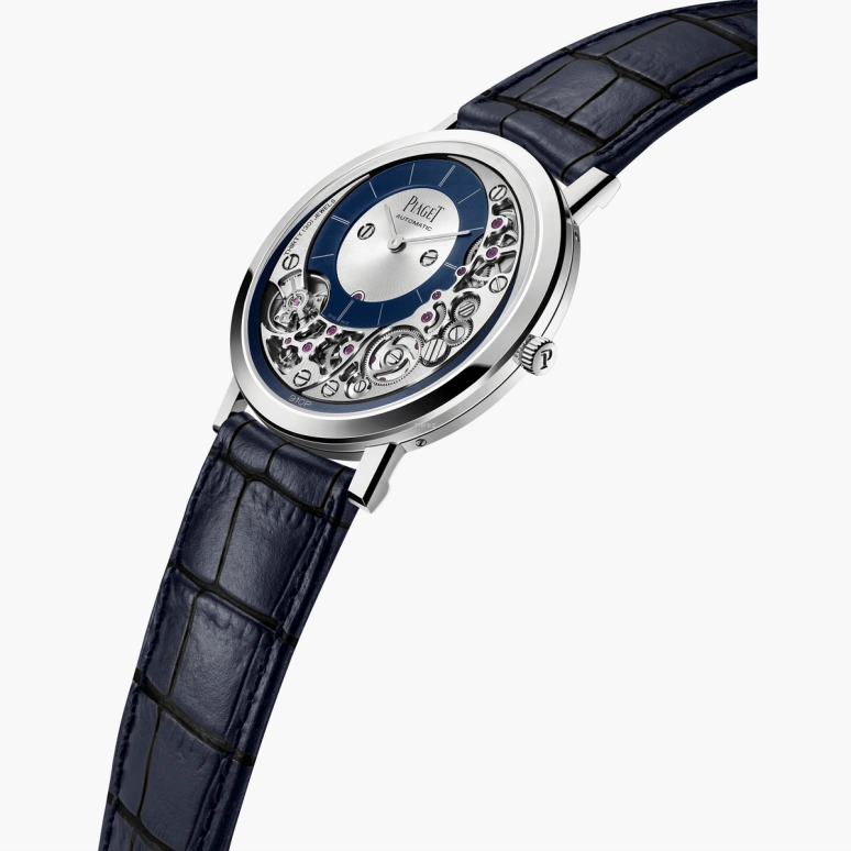 Piaget,Altiplano 41mm,41mm,White Gold,Skeleton,Automatic,In-house Caliber,Sapphire,Crystal Glass,G0A45123