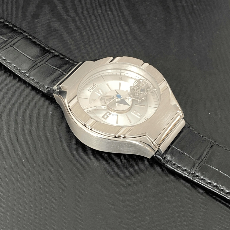 Piaget,Polo 45mm,45mm,White Gold,Silver,Handwound,Tourbillon,80hours,G0A31123
