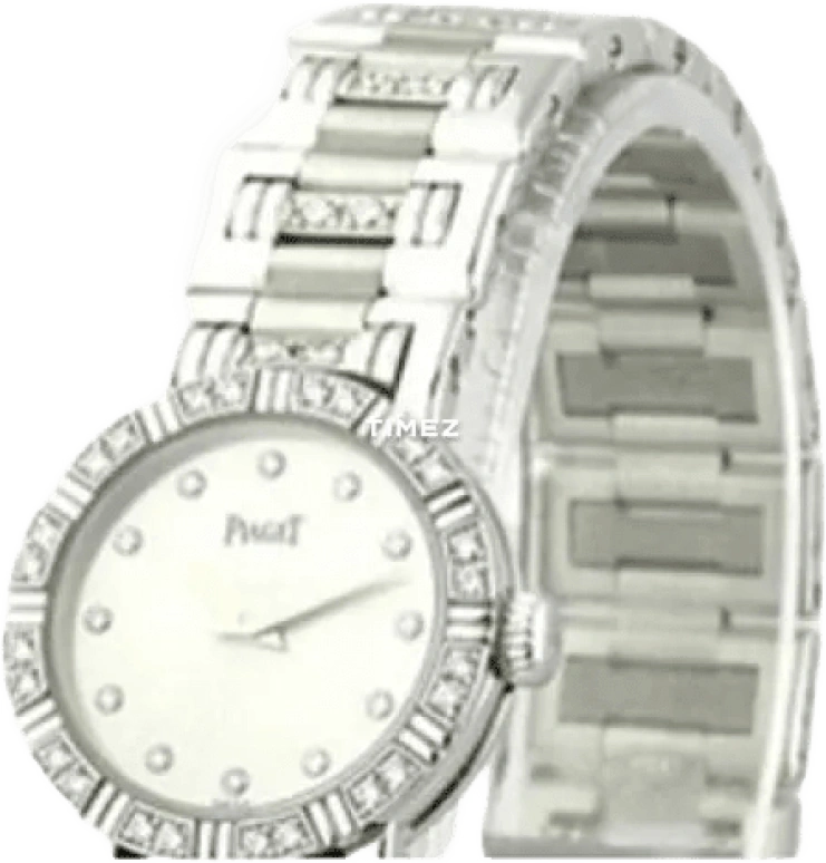 Piaget,Jewellery 20mm,20mm,White Gold,White,Quartz,Sapphire,Crystal Glass,Round,G0A22003
