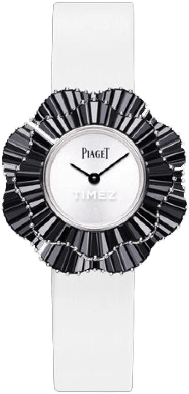 Piaget,High Jewellery 33mm,33mm,White Gold,White,In-house Caliber,Sapphire,Crystal Glass,Black,G0A36154