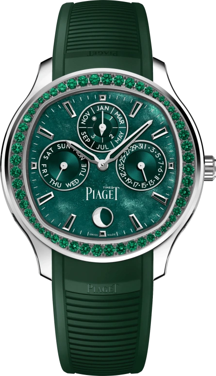 Piaget,Polo 42mm,42mm,White Gold,Green,Automatic,Moonphase,Perpetual Calendar,Month,Date,42hours,In-house Caliber,G0A49007