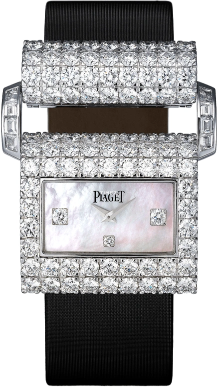 Piaget,Limelight 39x46mm,39x46mm,White Gold,White,Sapphire,Crystal Glass,Rectangular,G0A31030