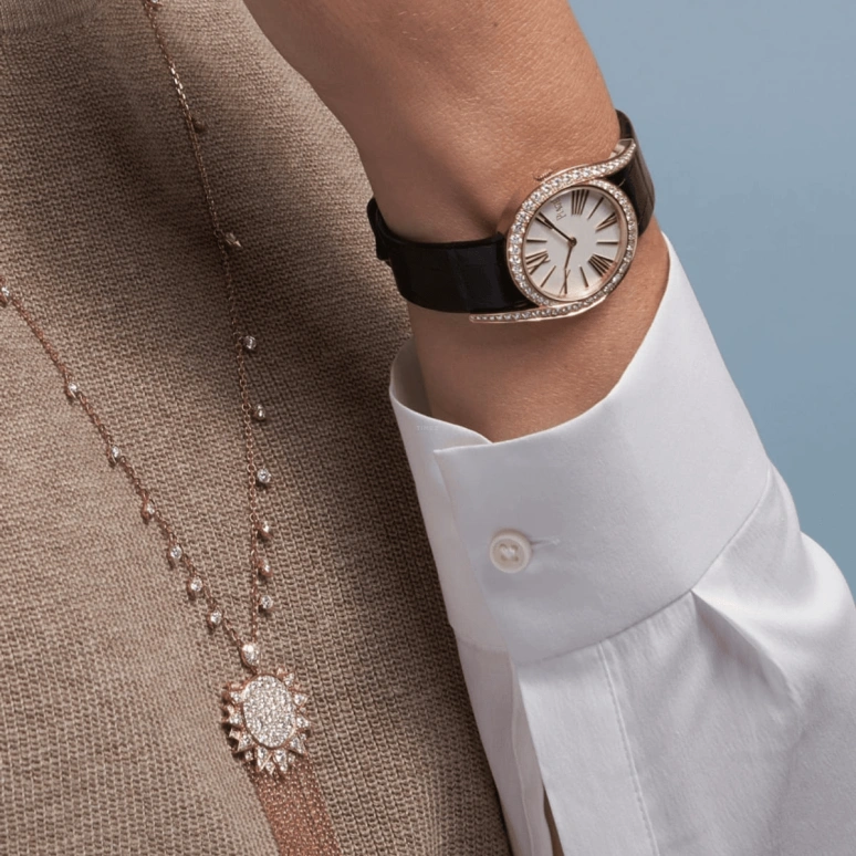 Piaget,Limelight 32mm,32mm,Rose Gold,Silver,Automatic,In-house Caliber,Sapphire,Crystal Glass,G0A45361