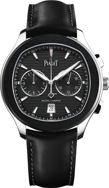 Piaget,Polo 42mm,42mm,Stainless Steel,Black,Automatic,Chronograph,Day,G0A42002