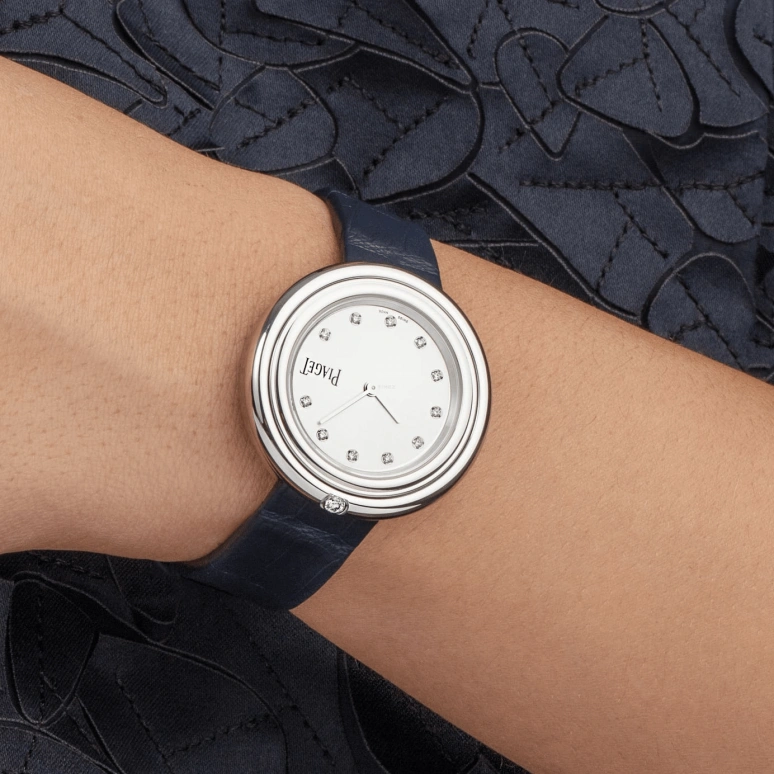 Piaget,Possession 29mm,29mm,Stainless Steel,Silver White,In-house Caliber,Sapphire,Crystal Glass,Setting,Diamonds,G0A43080