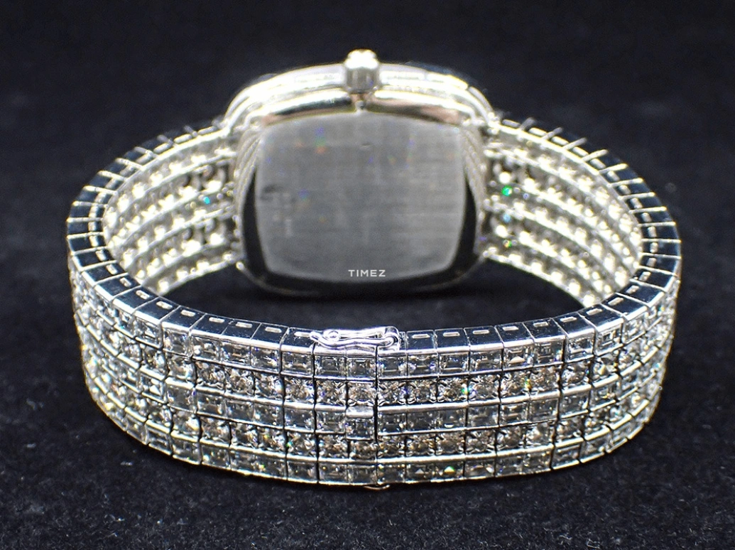 Piaget,Other 32mm,32mm,White Gold,Silver,Sapphire,Cushion,9741H66