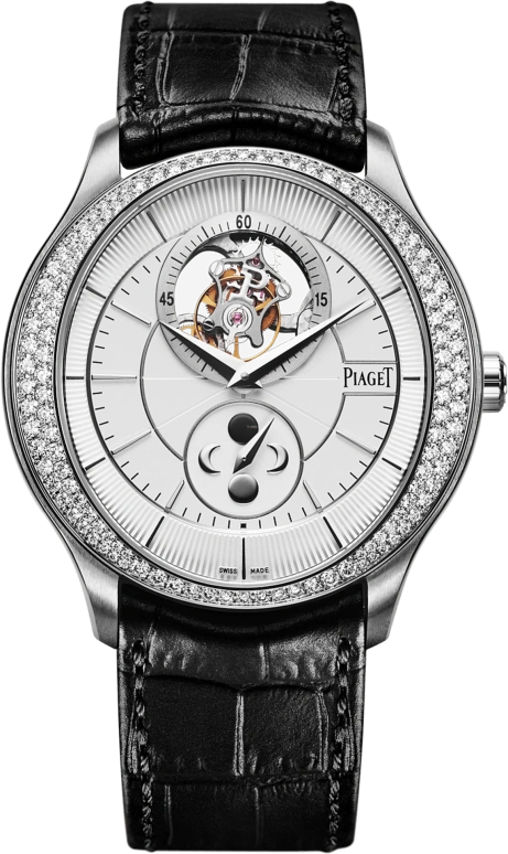 Piaget,Gouverneur 43mm,43mm,White Gold,Silver,Handwound,Moonphase,Tourbillon Escapement,G0A37115
