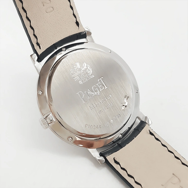 Piaget,Altiplano 38mm,38mm,White Gold,Black,Handwound,Sapphire,Crystal Glass,Round,G0A30021