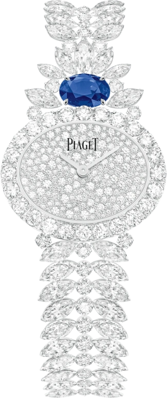 Piaget,Jewellery 27x21mm,27x21mm,White Gold,In-house Caliber,Sapphire,Crystal Glass,Setting,Diamonds,G0A46028